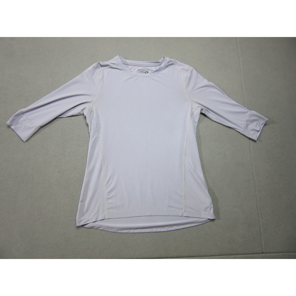 Mountain Hardwear Shirt Womens Small Purple 3/4 Sleeve Activewear Top Outdoor